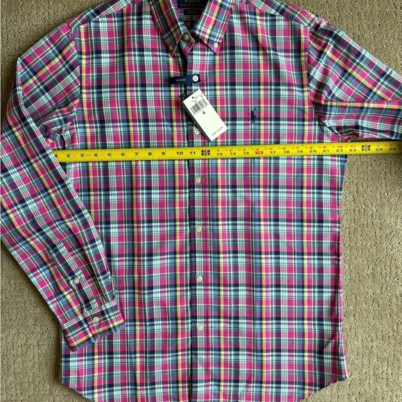 NEW Polo Ralph Lauren Classic Fit Performance Plaid LS Shirt Multicolor Men's M - Picture 9 of 13